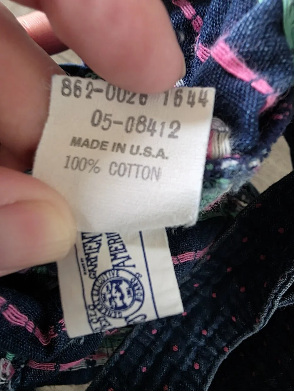 VTG Osh Kosh B'gosh Blue And Pink Floral Dot-Pattern Bow Denim Overalls